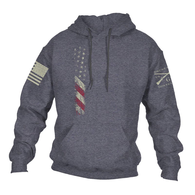 Grunt Style True Colors Hoodie (Dark Heather, Large) - Image 1